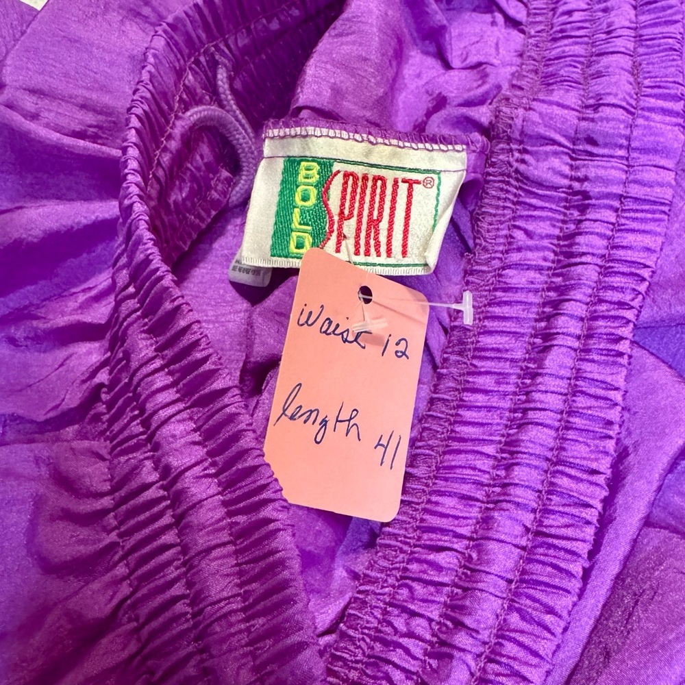 80’s Bold Spirit 2 PC Vintage Zip Up and Pants Womens Sz M - Picture 4 of 5